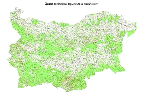 HNV areas in Bulgaria