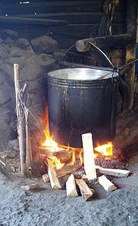 heating the milk during cheese making