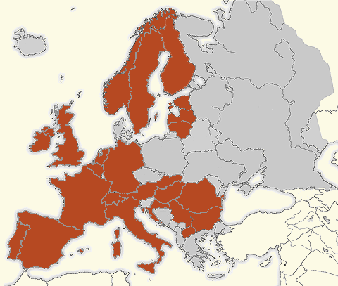 Map Europe: Corporate Members of EFNCP